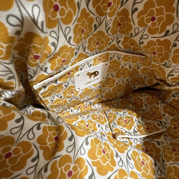 Emma Fox Lily Leather Ivory and Brown Leather Fold Over Crossbody Messenger Bag - Picture 5 of 12